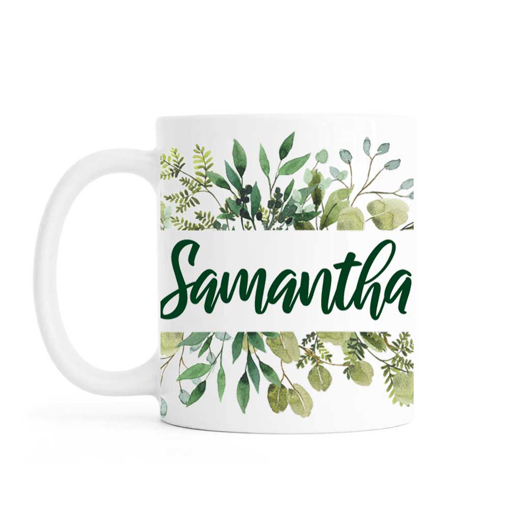 Personalised mug, herbal, ceramic