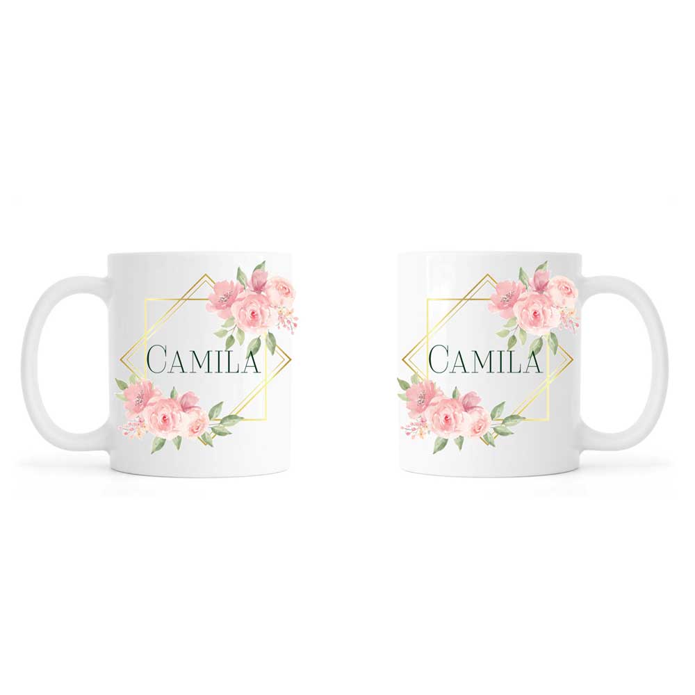 Individualus puodelis, gėlių, keramikos