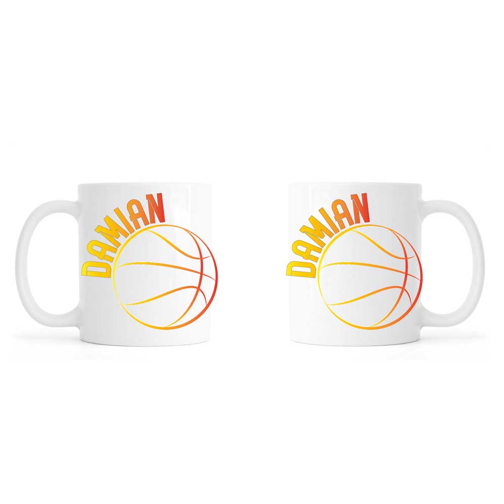 Personalised mug, basketball, ceramic