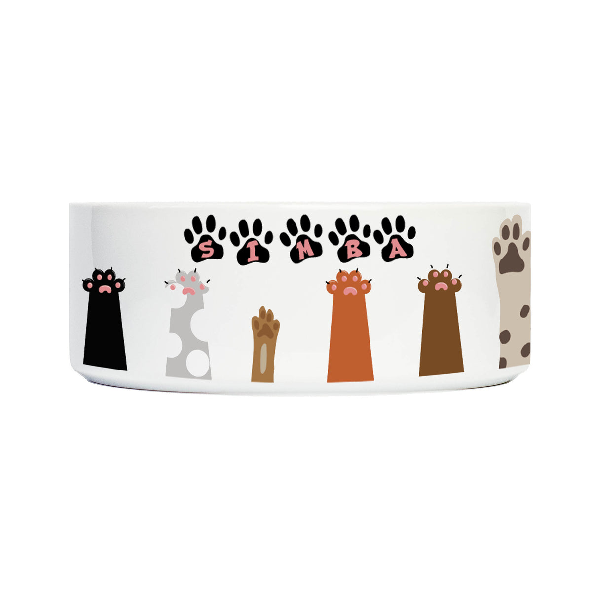 Personalised bowl for cats / ceramic - 22oz 650ml (design 2)