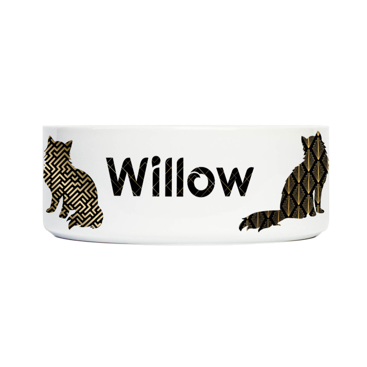 Personalised bowl for cats / ceramic - 22oz 650ml (design 4)