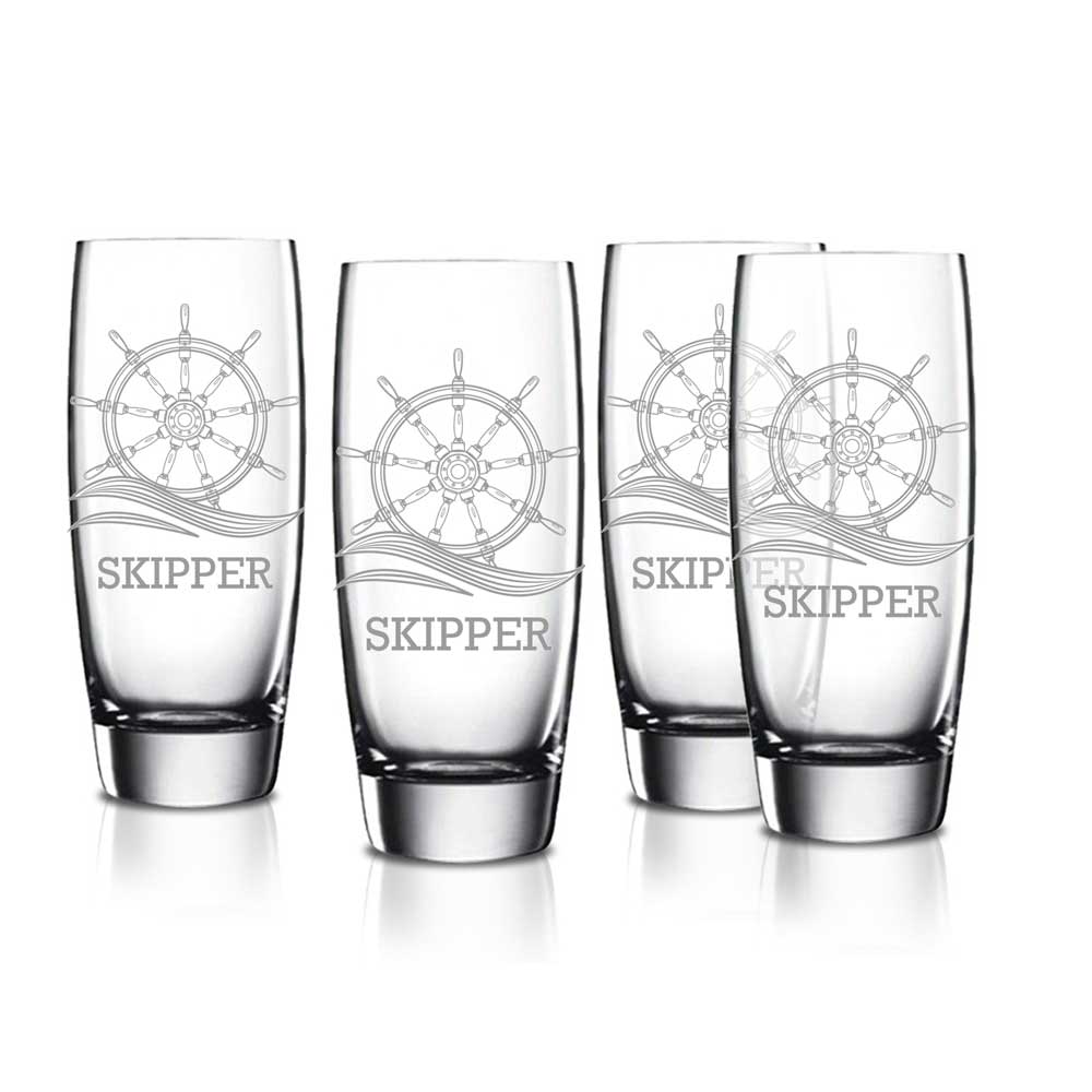 Personalised Shots, Glass, engraved - set of 4