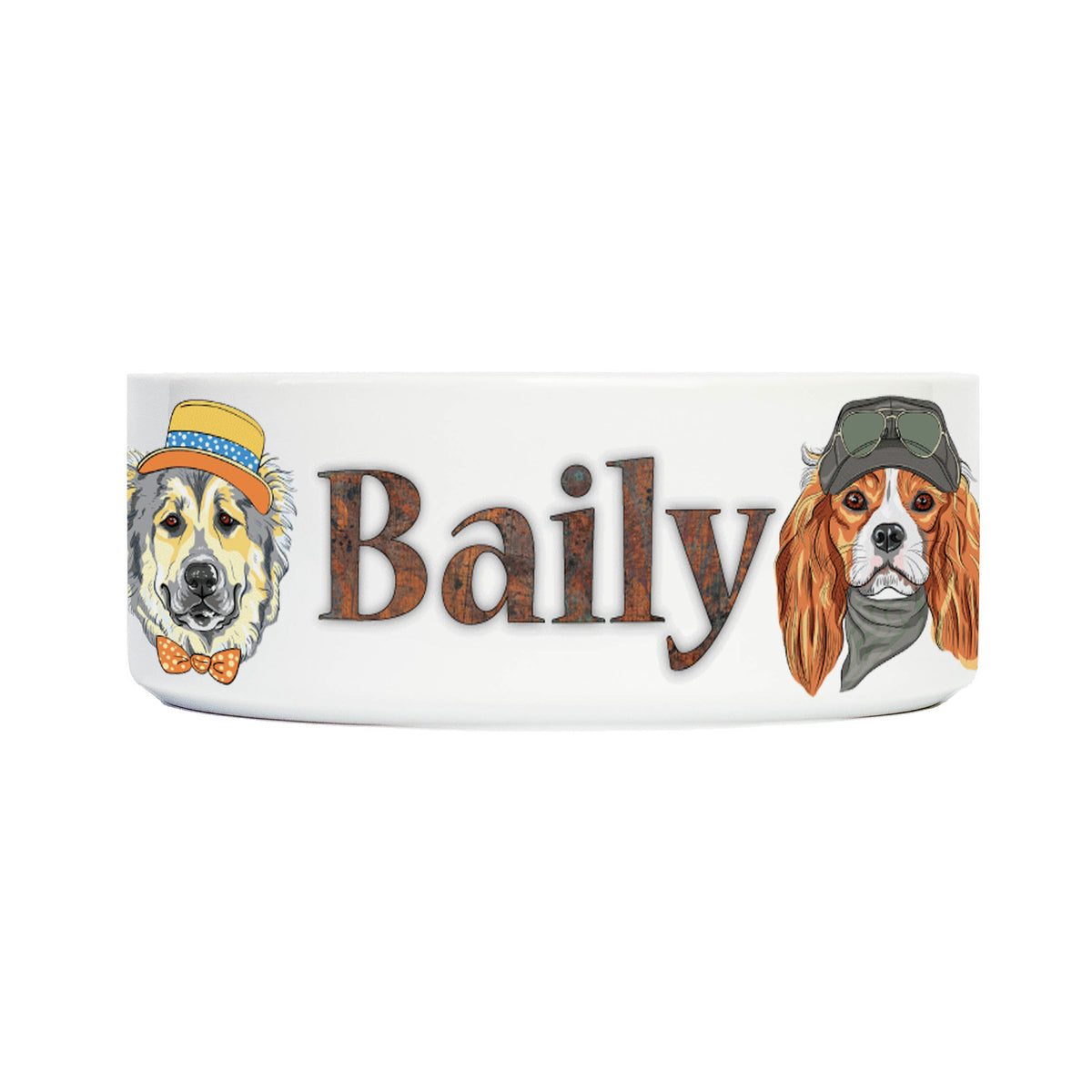 Personalised bowl for dogs / ceramic - 22oz 650ml (design 7)