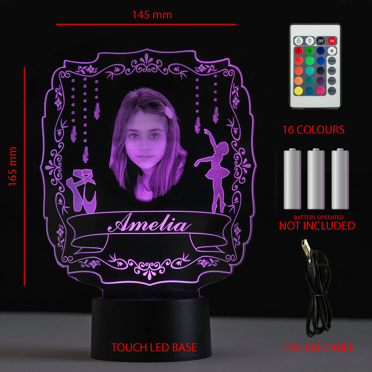 Personalised Gift Engraved Photo LED Night Light - National Engraver