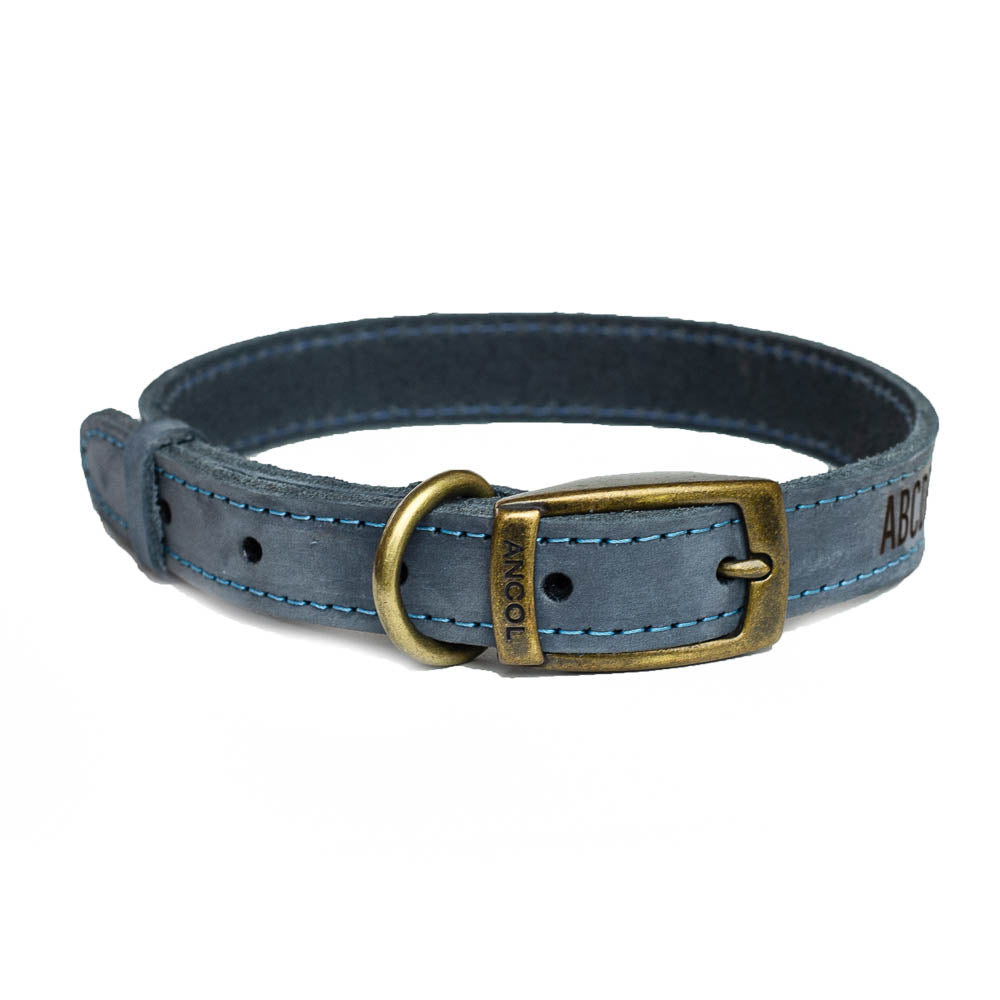 Dog Collars Personalised Engraved Natural leather Leash