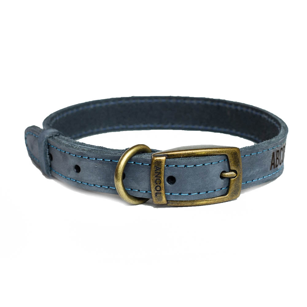 Dog Collars, Personalised, Engraved, Natural leather, Leash optional
