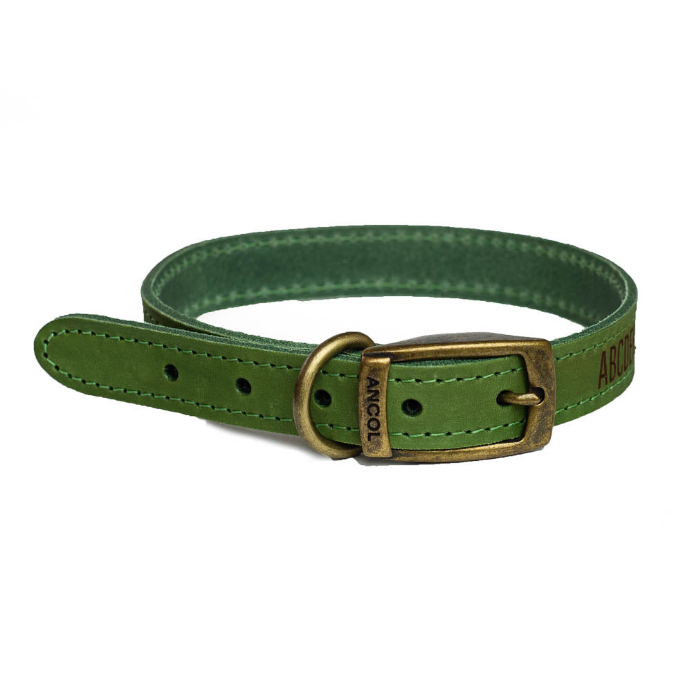 Dog Collars, Personalised, Engraved, Natural leather, Leash optional