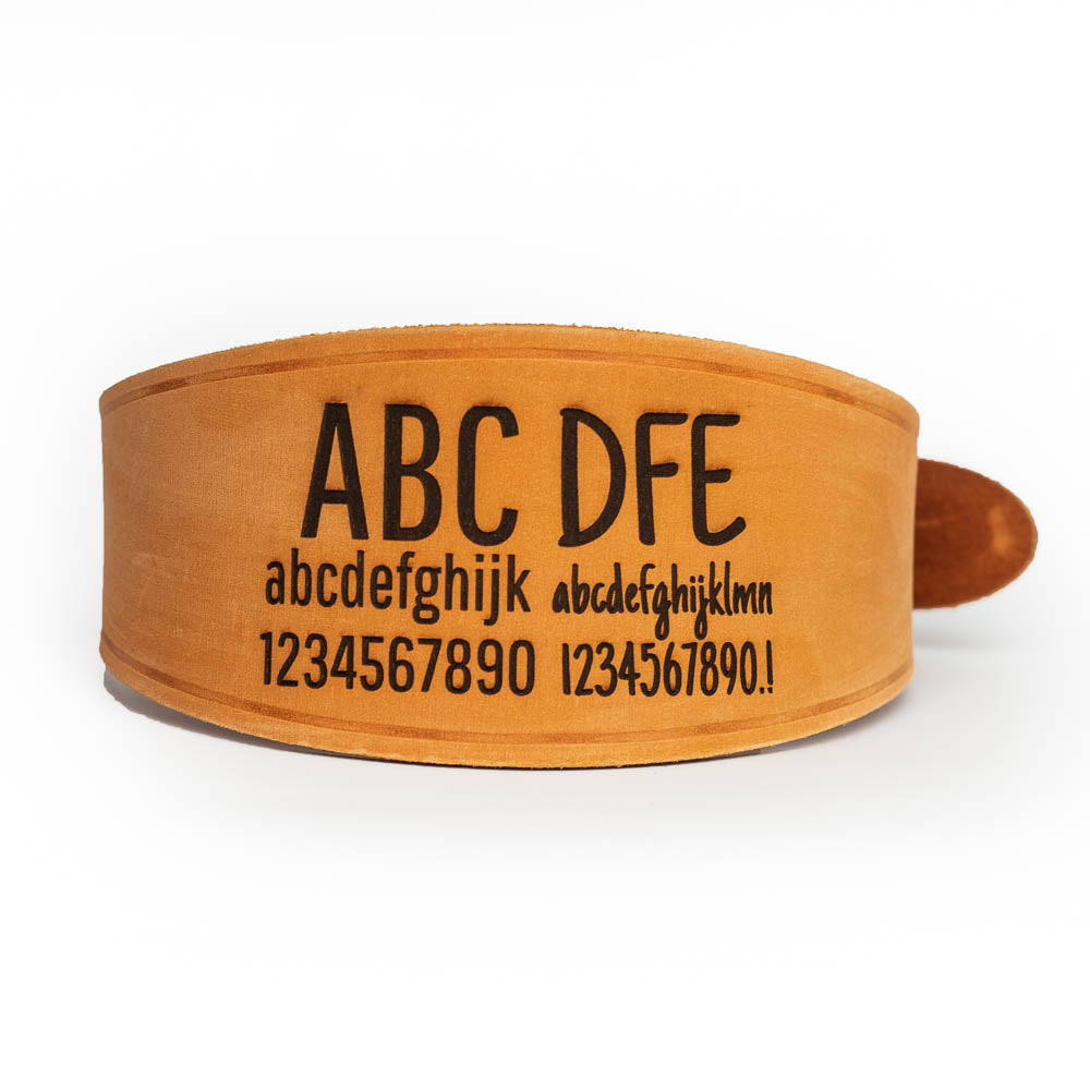 Leather Greyhound Collars - Whippet, Lurcher, Saluki, Deerhound, Natural Leather, Engraved, Leash optional