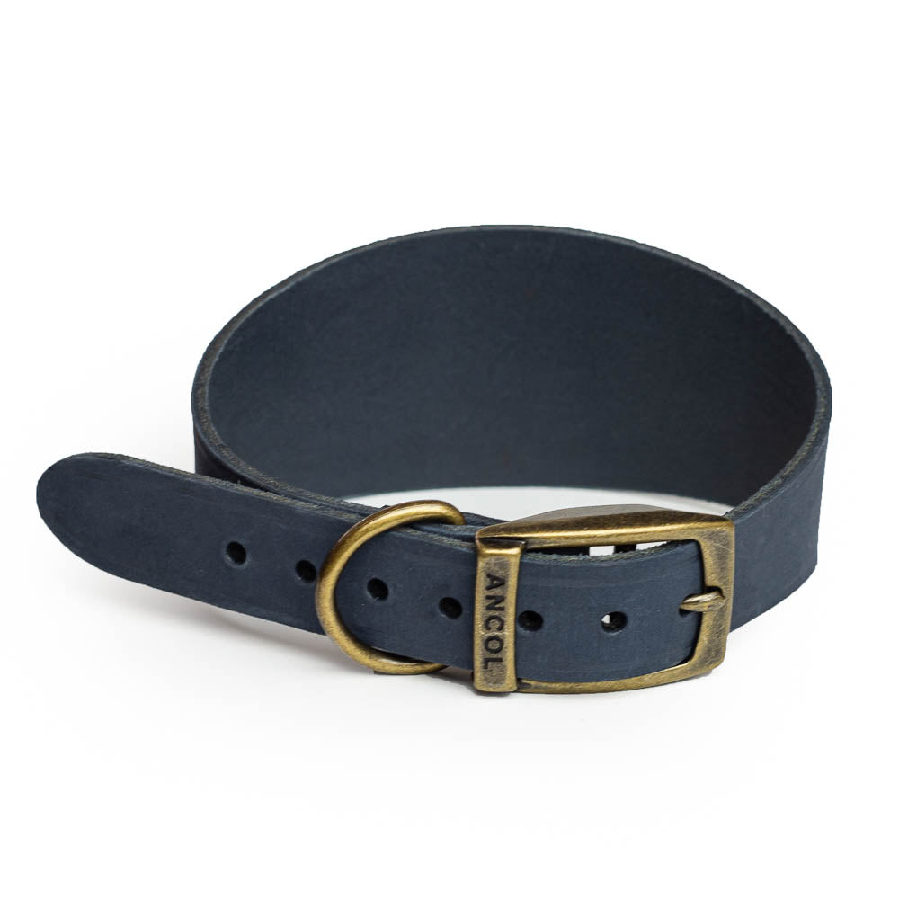 Leather Greyhound Collars - Whippet, Lurcher, Saluki, Deerhound, Natural Leather, Engraved, Leash optional