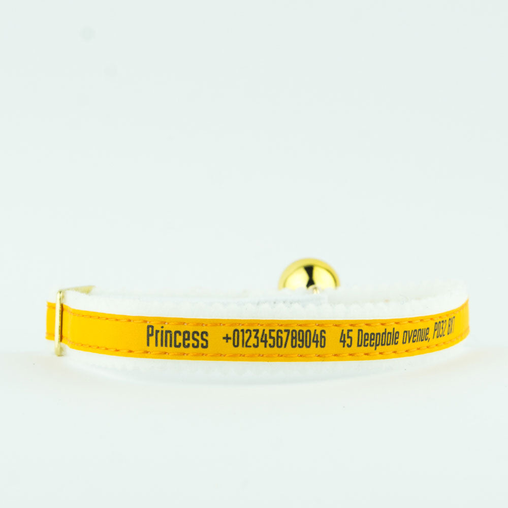 Collar Cat - Personalised, Kitten Kitty ID, Reflective, Elasticated, Engraved