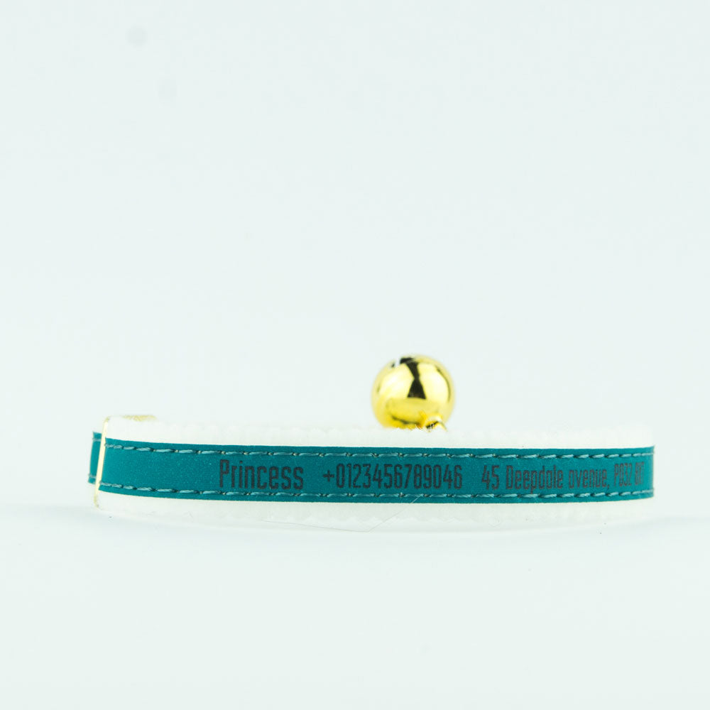 Collar Cat - Personalised, Kitten Kitty ID, Reflective, Elasticated, Engraved
