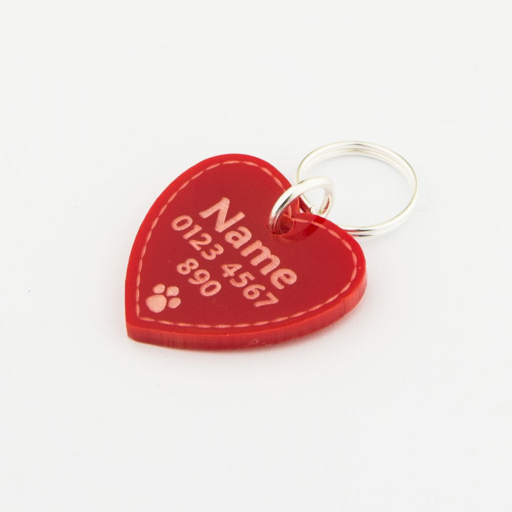 Dog Tags Name Cat Tag Acrylic Personalised Engraved Pet ID