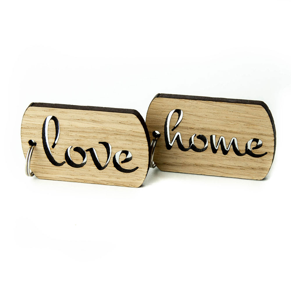 Keyring with Love, Home Keys Wooden