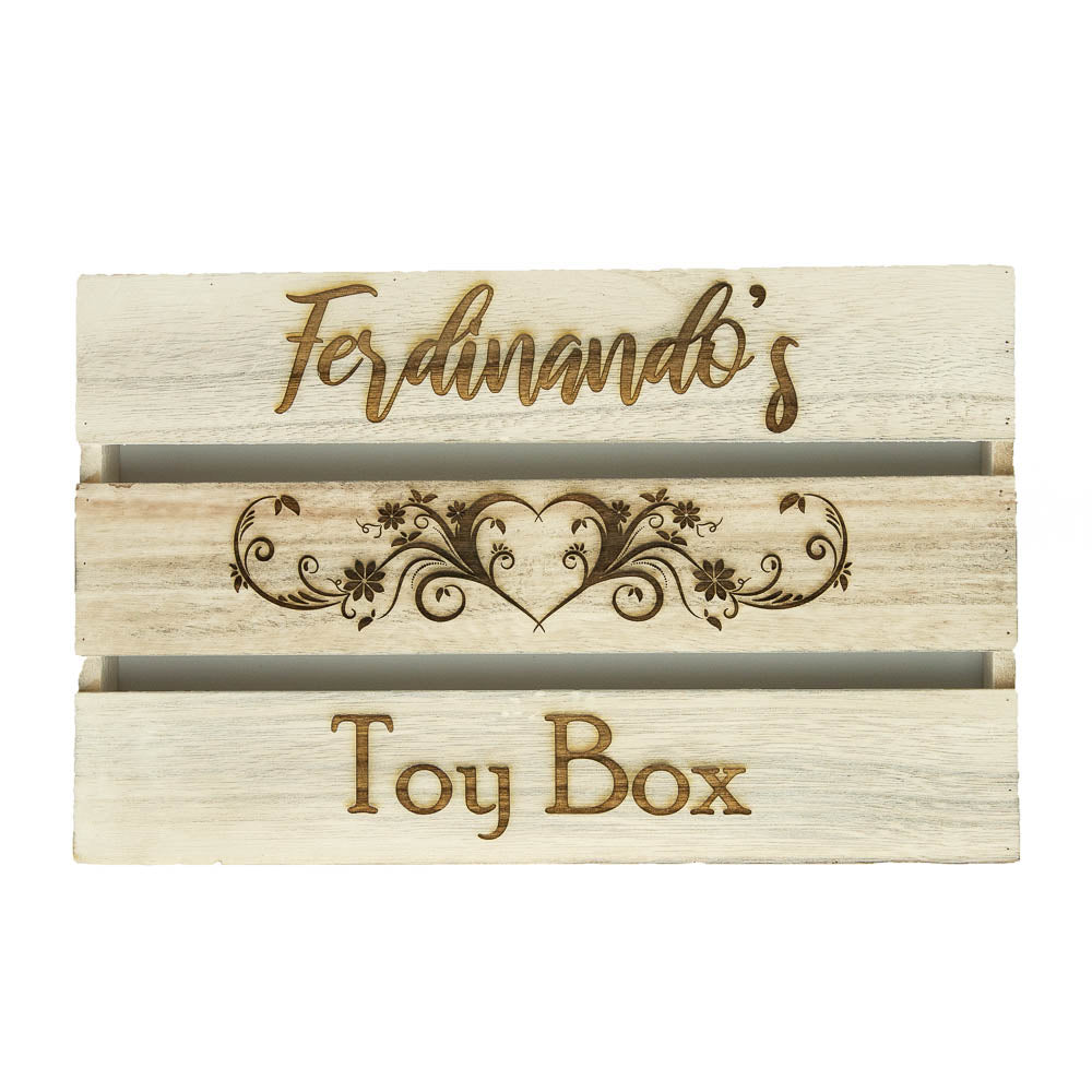 Personalised Wooden Crate with lid