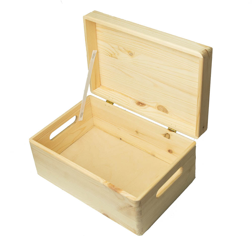 Wooden box from pine with personalised engraving