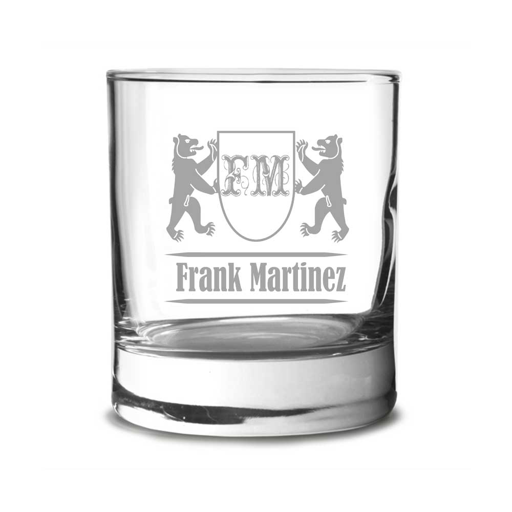 Personalised tumbler / whiskey glass with engraving