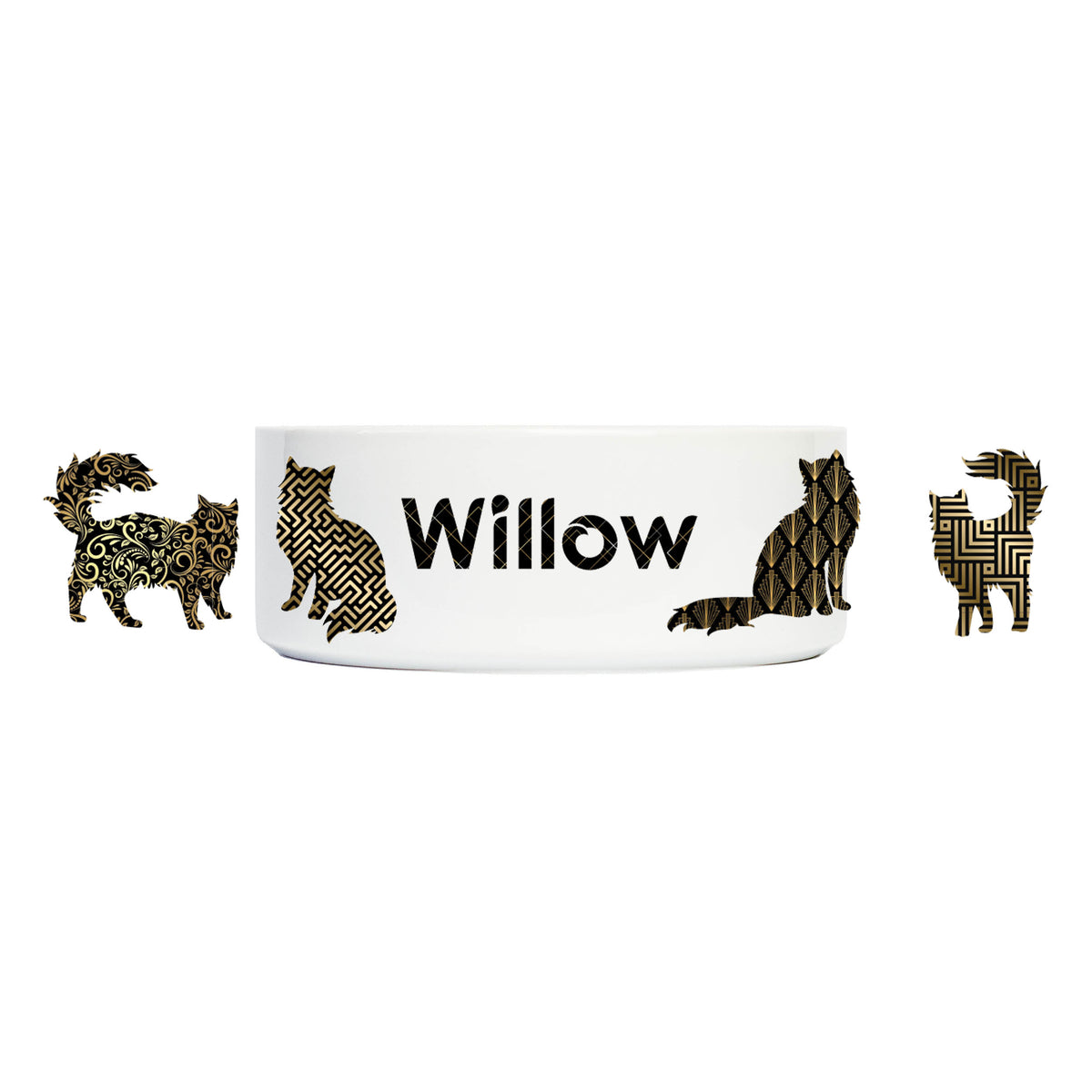 Personalised bowl for cats / ceramic - 22oz 650ml (design 4)