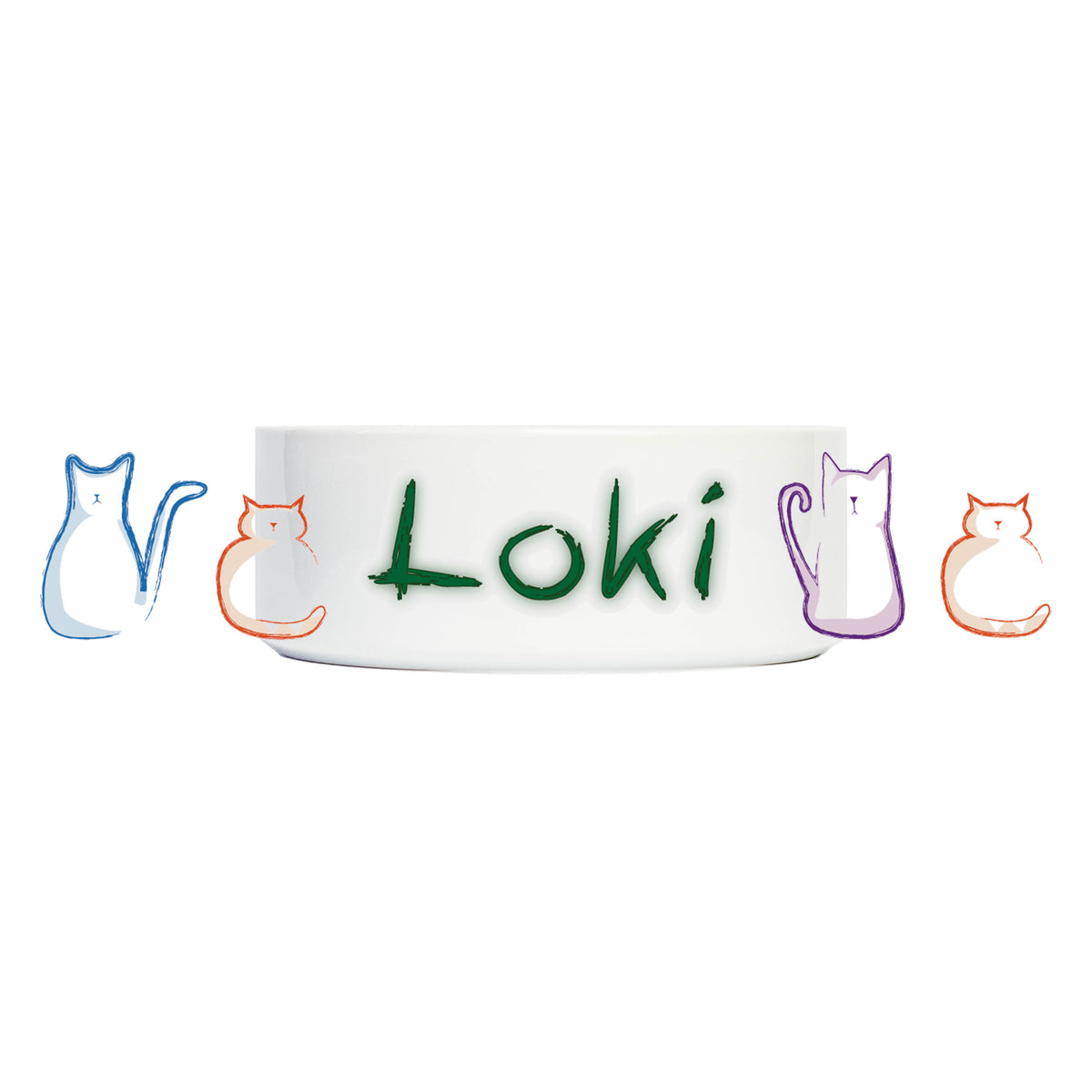 Personalised bowl for cats / ceramic - 22oz 650ml (design 5)