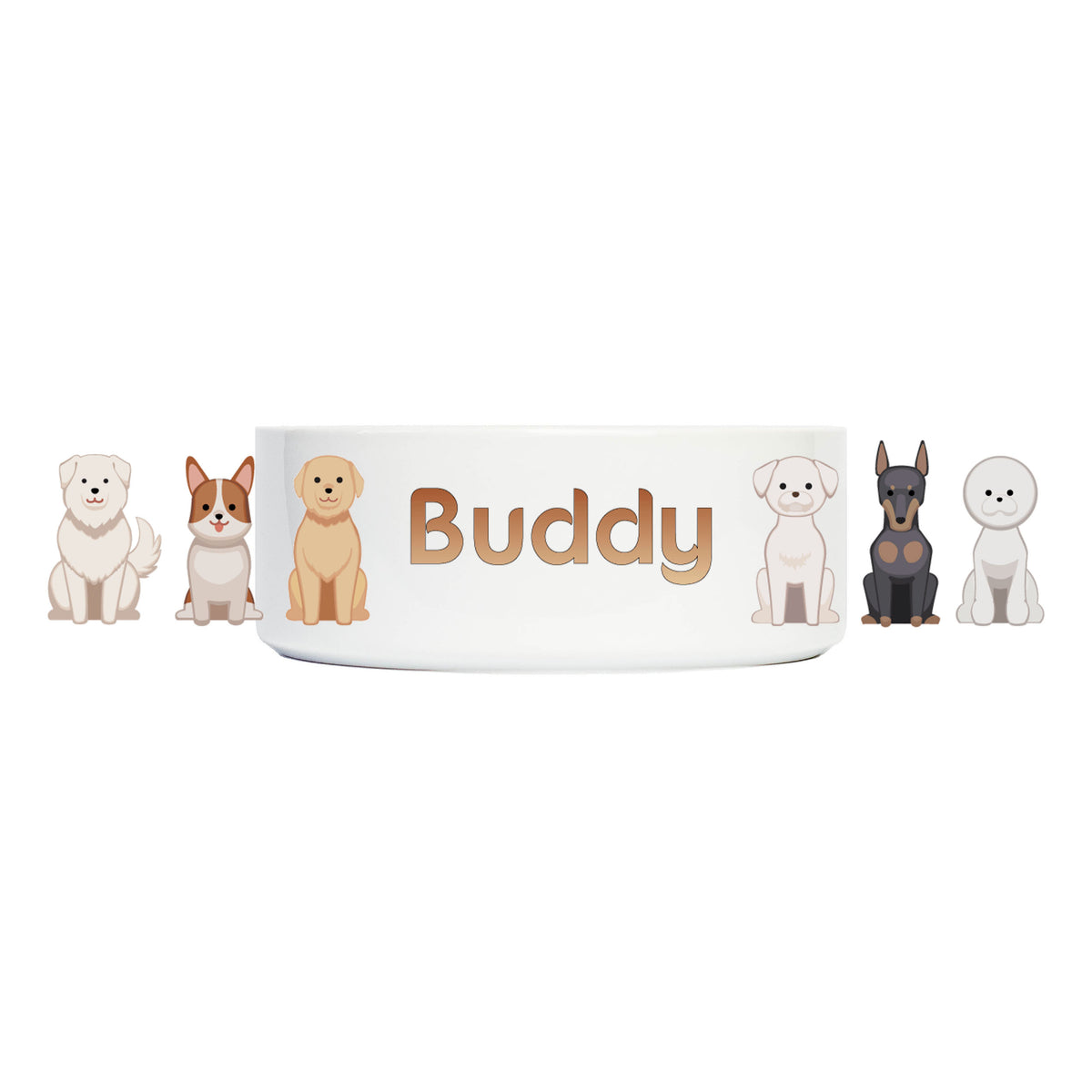 Personalised bowl for dogs / ceramic - 22oz 650ml (design 2)