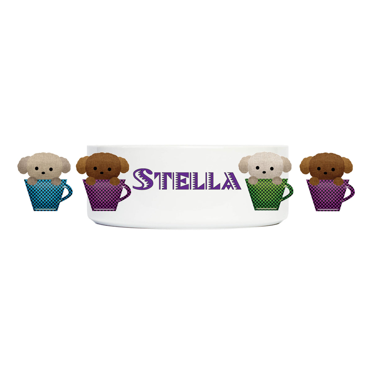 Personalised bowl for dogs / ceramic - 22oz 650ml (design 5)