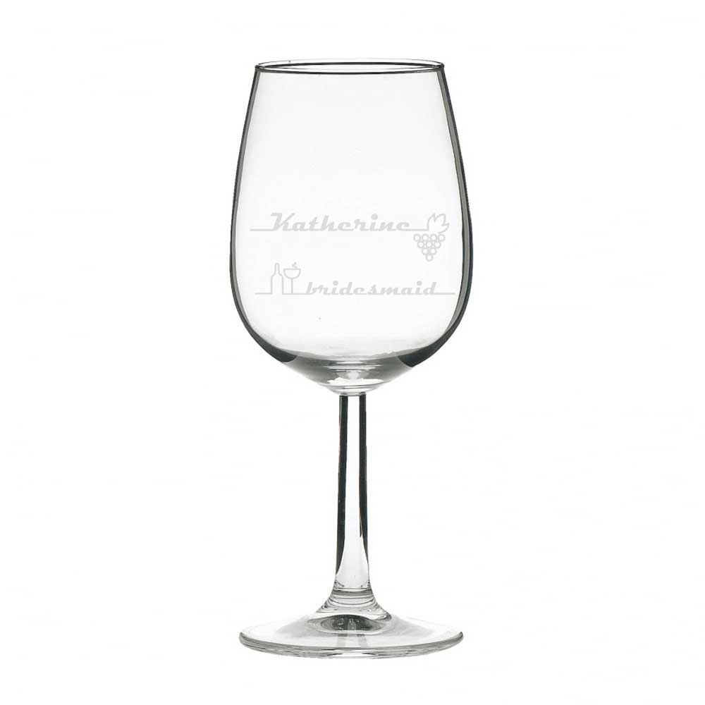 Wine glass, personalised, engraved - Classic or Stylish